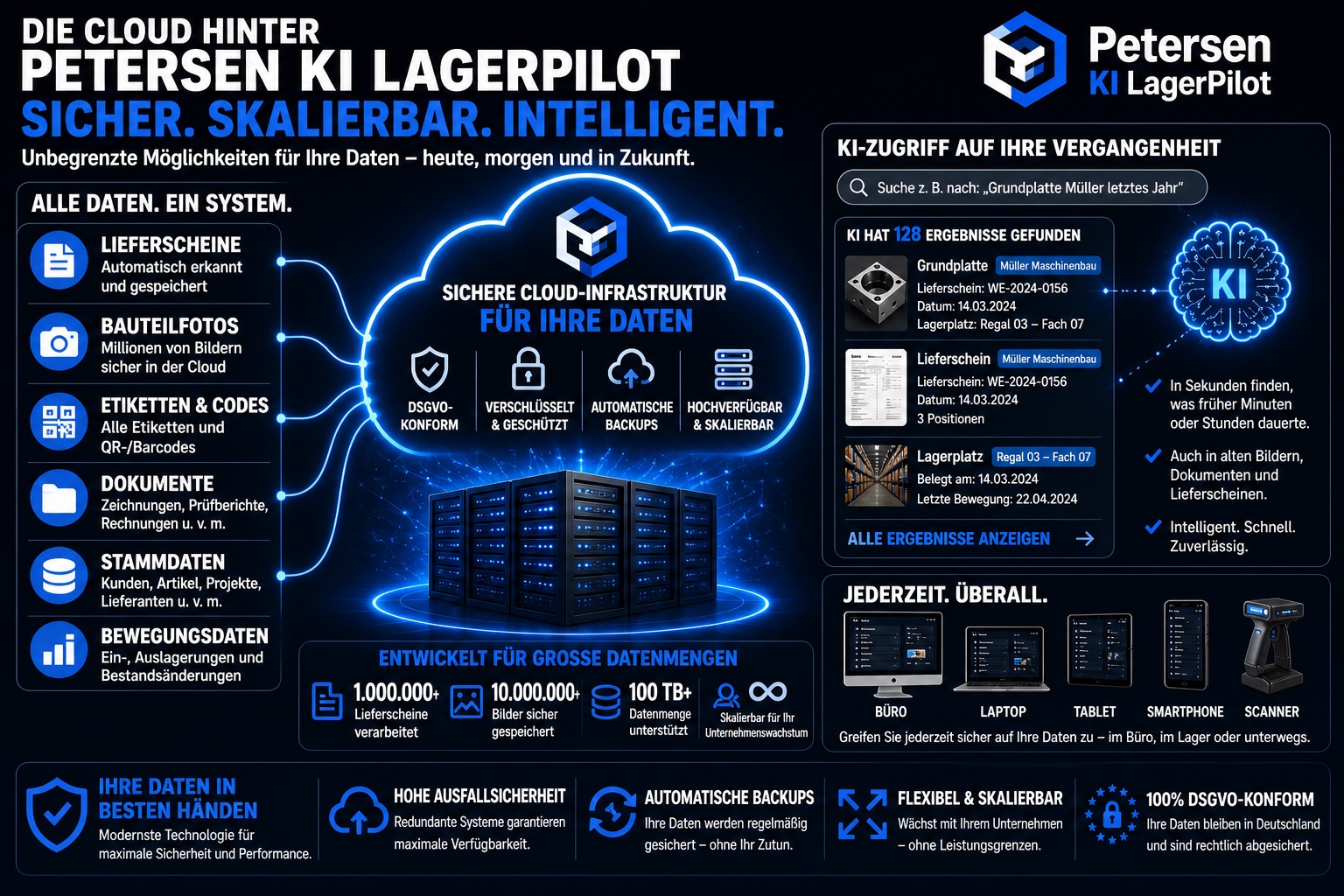 Cloud Archiv für Lagerdaten
