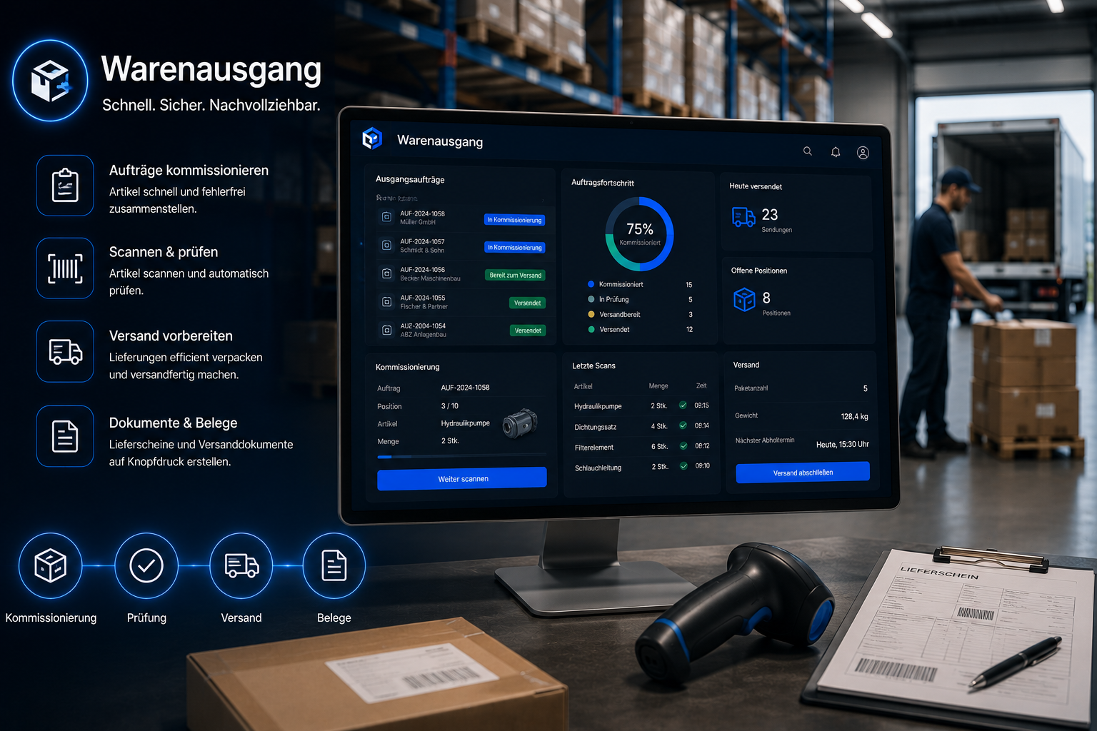Warenausgang mit Petersen KI LagerPilot