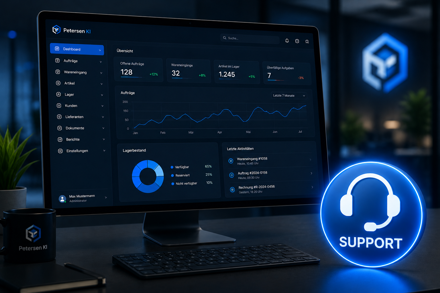 Petersen KI 24/7 Support mit Desktop App
